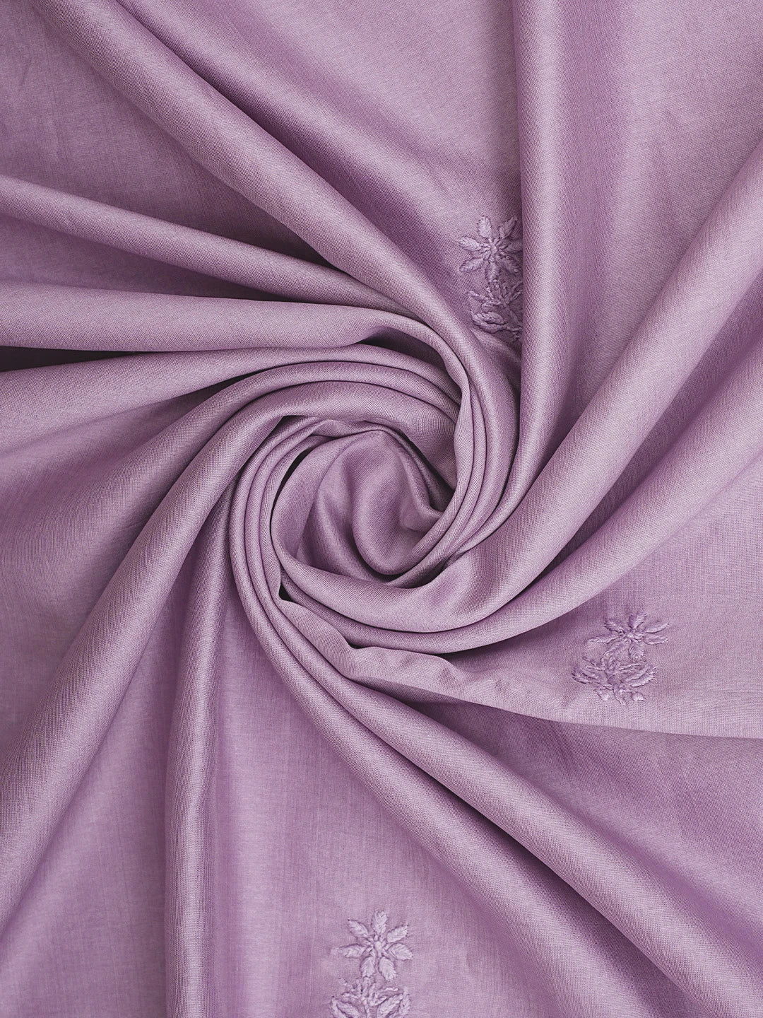 Ada Hand Embroidered Mauve Chanderi Lucknowi Chikankari Unstitched Kurta Dupatta Set 01A932534