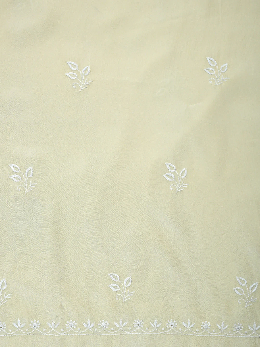 Ada Hand Embroidered Beige Crepe Lucknowi Chikankari Unstitched Suit Piece 01A821754
