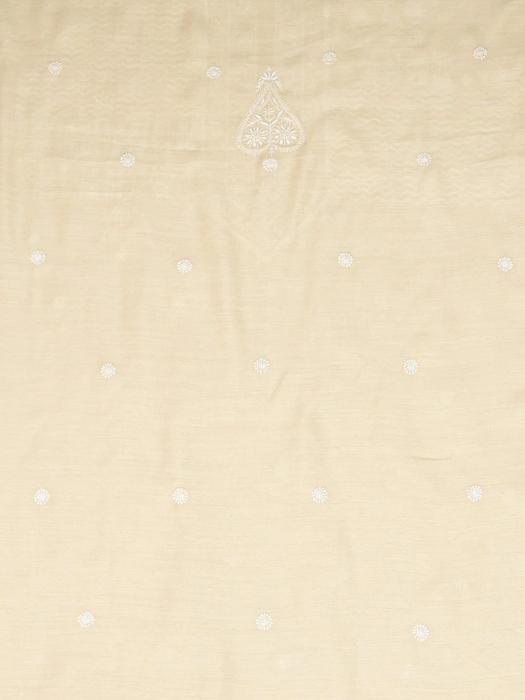 Ada Hand Embroidered Fawn Moonga Silk Lucknowi Chikankari Unstitched Man's Kurta Piece 01A938779