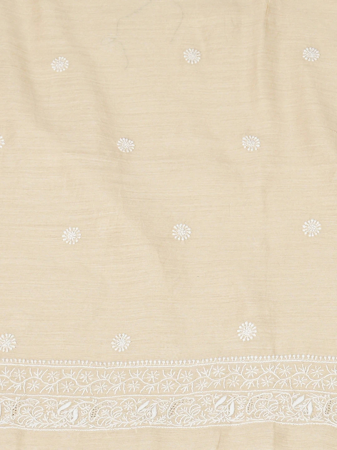 Ada Hand Embroidered Fawn Moonga Silk Lucknowi Chikankari Unstitched Man's Kurta Piece 01A938779