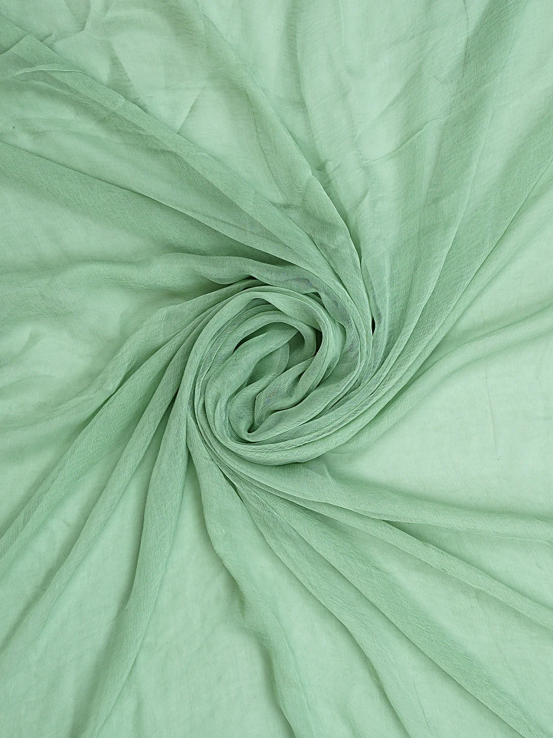Ada Hand Embroidered Pista Green Chanderi Lucknowi Chikankari Unstitched Suit Piece 01A911541