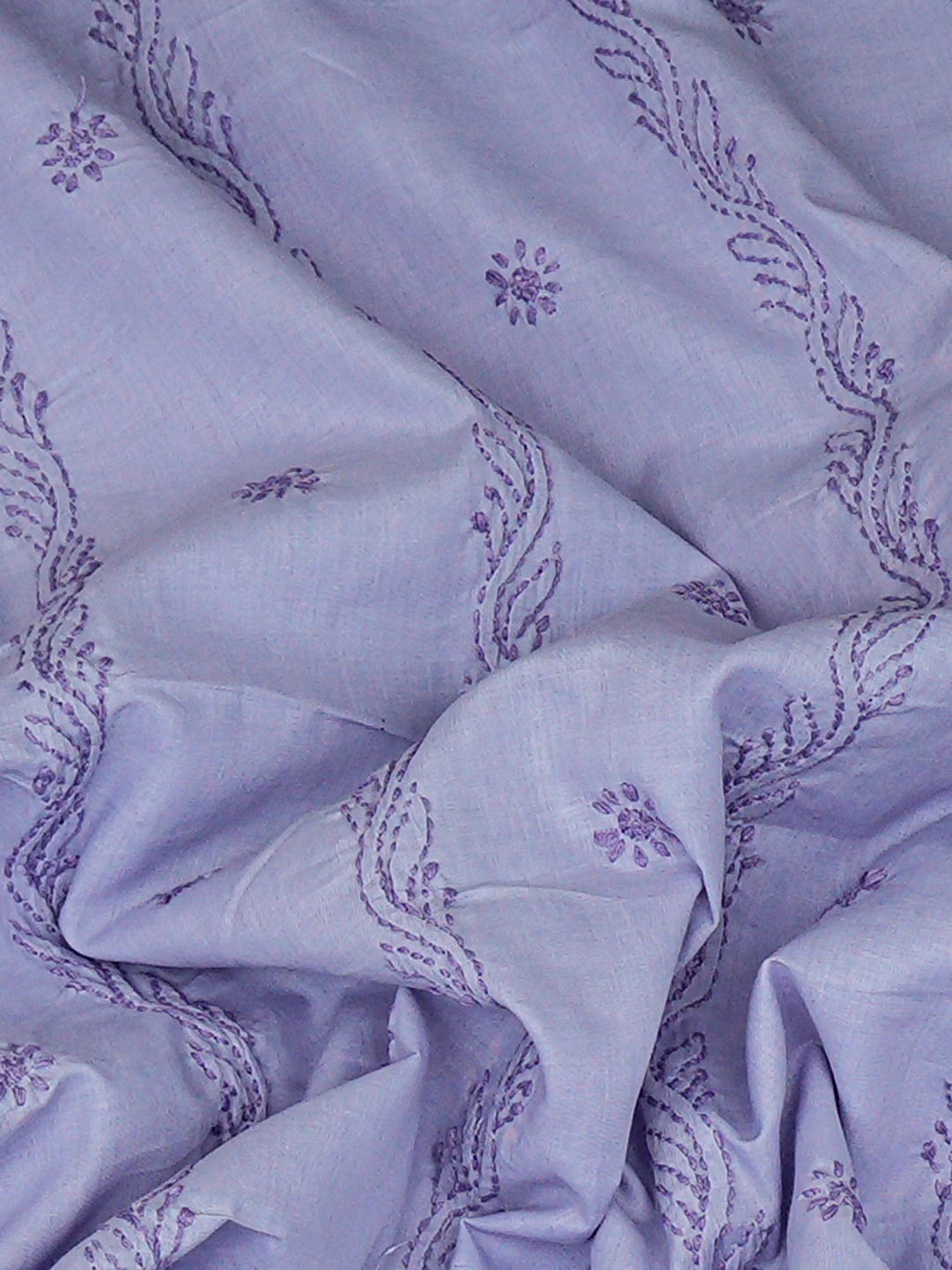 Ada Hand Embroidered Mauve Cotton Lucknowi Chikankari Unstitched Men's Kurta 01A939790