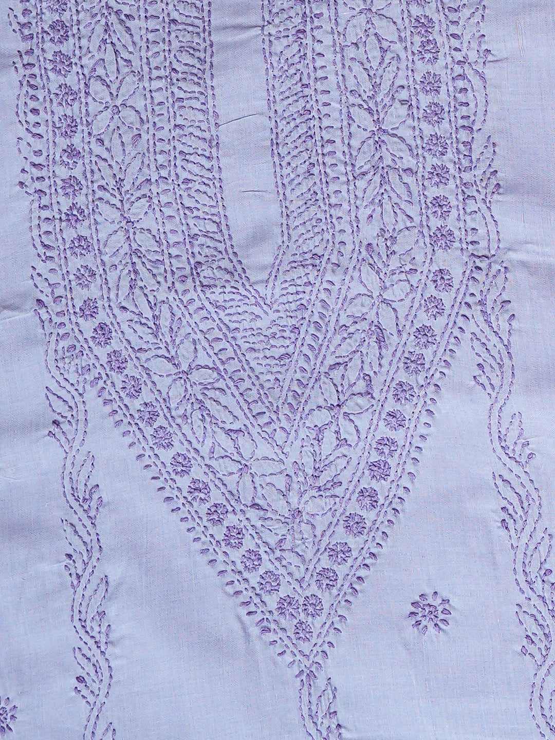 Ada Hand Embroidered Mauve Cotton Lucknowi Chikankari Unstitched Men's Kurta 01A939790