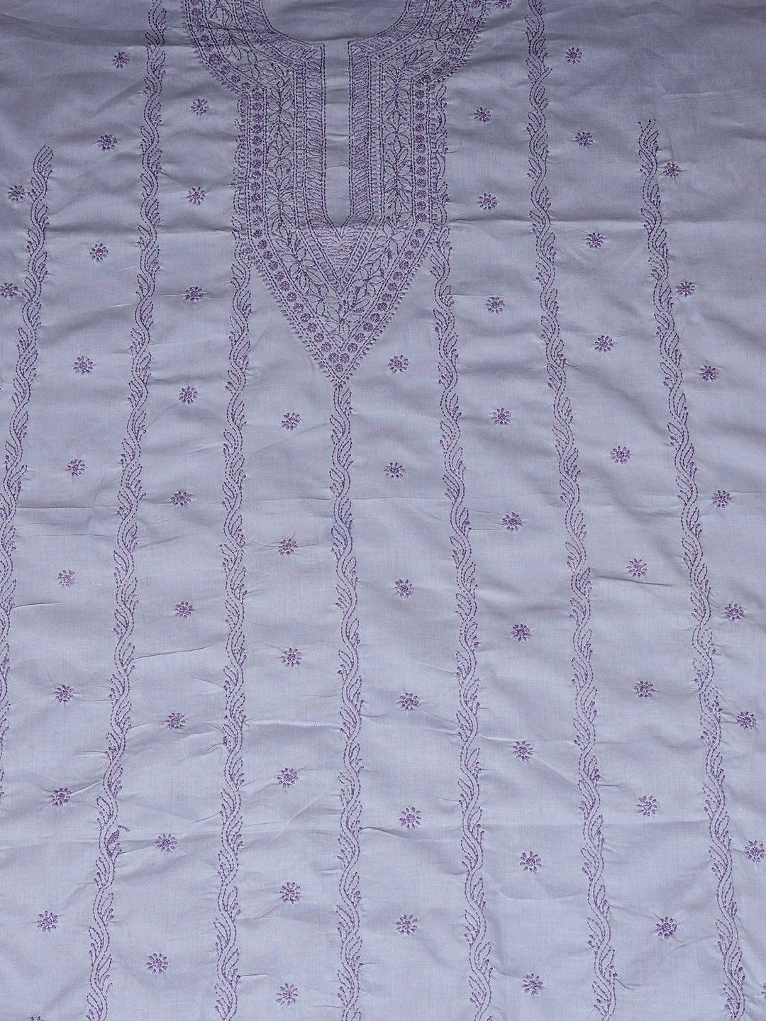 Ada Hand Embroidered Mauve Cotton Lucknowi Chikankari Unstitched Men's Kurta 01A939790