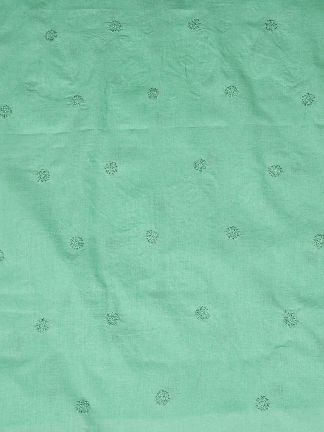 Ada Hand Embroidered Sea Green Cotton Lucknowi Chikankari Unstitched Men's Kurta 01A939730
