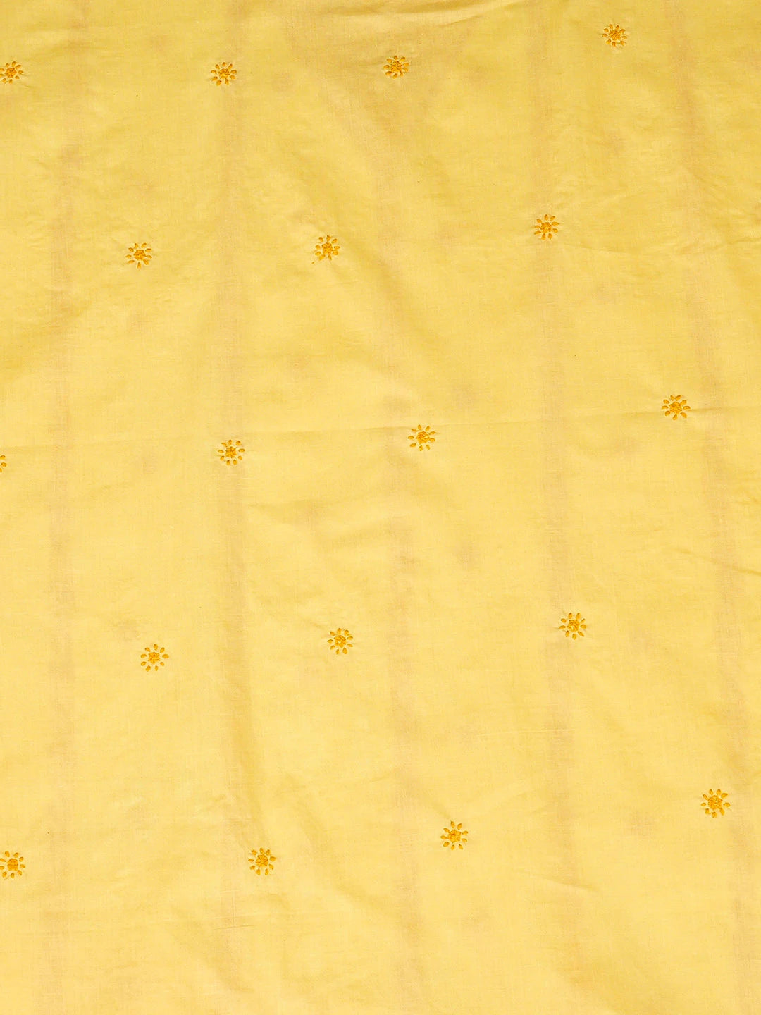 Ada Hand Embroidered Yellow Cotton Lucknowi Chikankari Unstitched Men's Kurta 01A939793