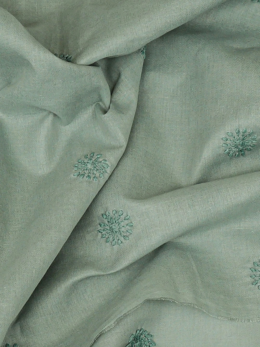 Ada Hand Embroidered Teal Green Cotton Lucknowi Chikankari Unstitched Men's Kurta 01A939735