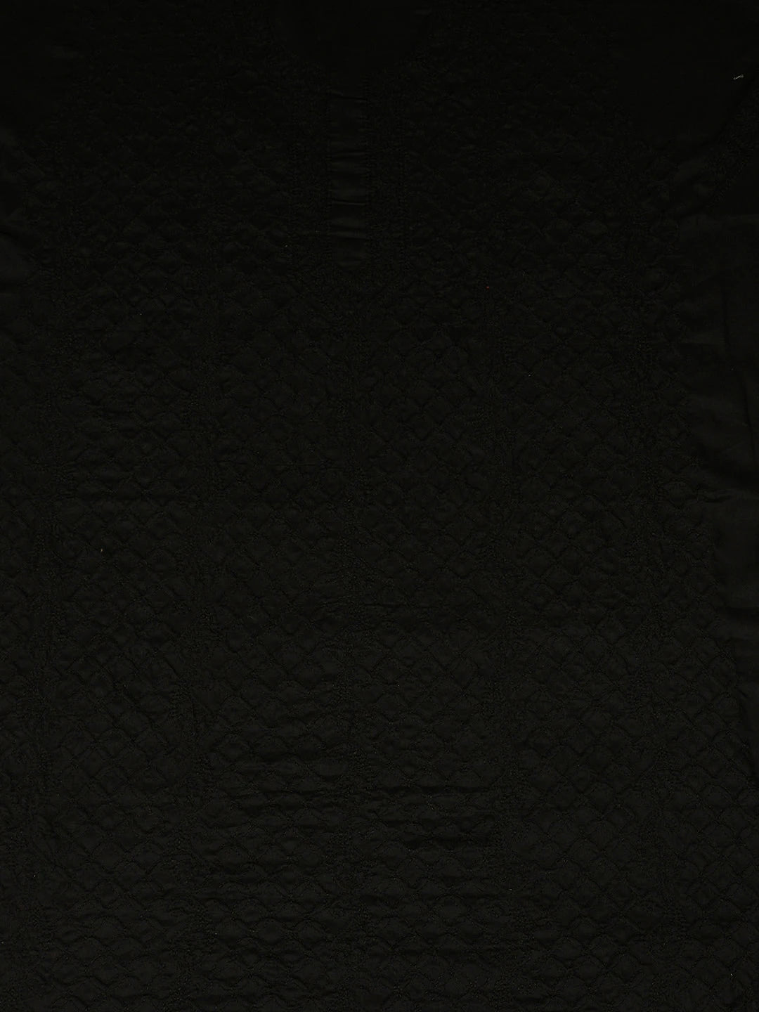 Ada Hand Embroidered Black Cotton Lucknowi Chikankari Unstitched Men's Kurta 01A943349