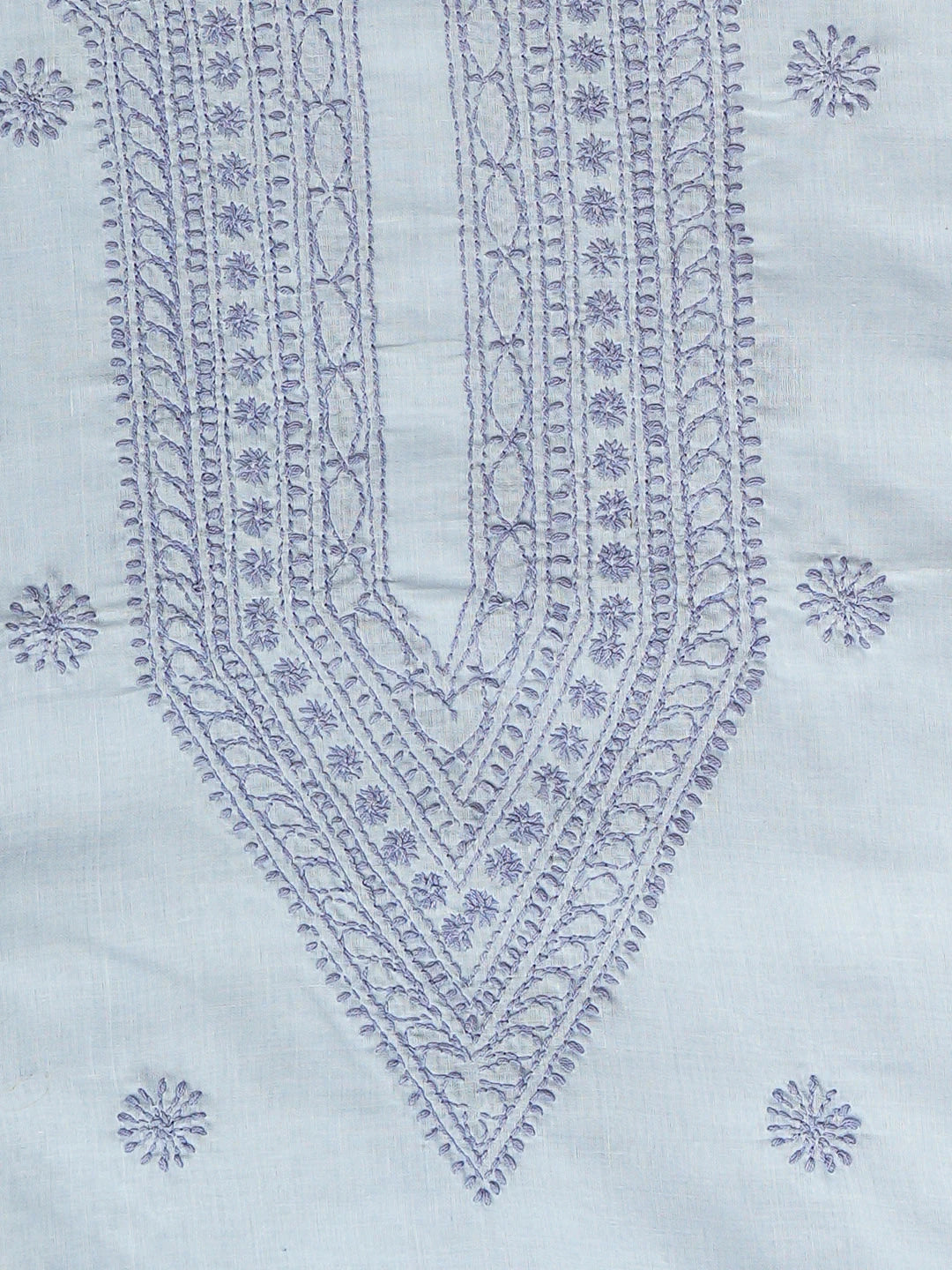 Ada Hand Embroidered Light Mauve Cotton Lucknowi Chikankari Unstitched Men's Kurta 01A939740