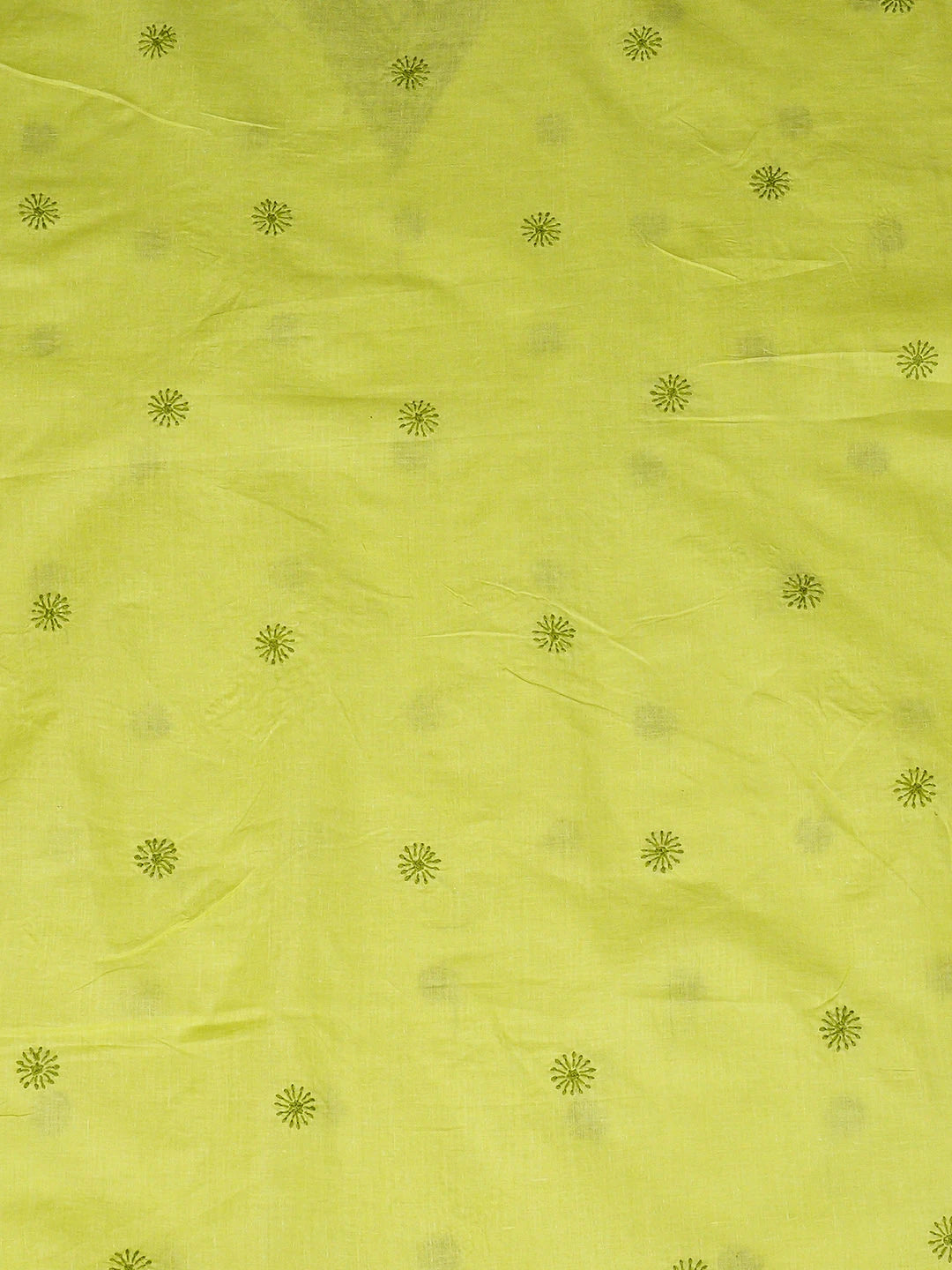 Ada Hand Embroidered Green Cotton Lucknowi Chikankari Unstitched Men's Kurta 01A939741