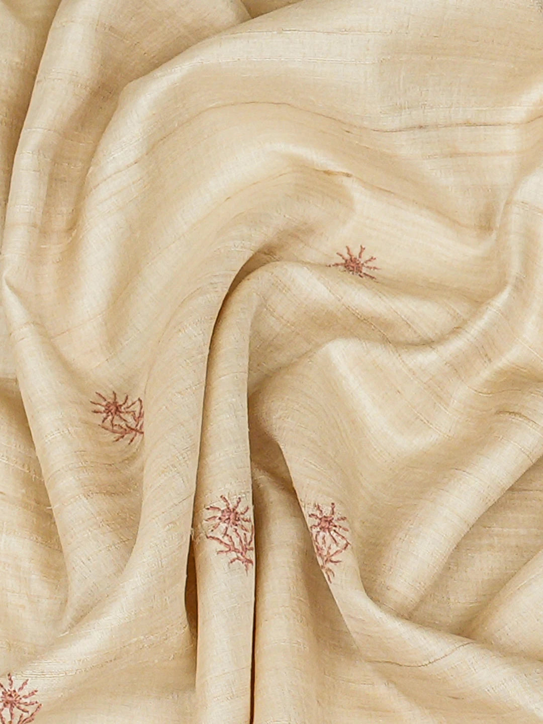 Ada Hand Embroidered Fawn Silk Lucknowi Chikankari Unstitched Men's Kurta 01A941664