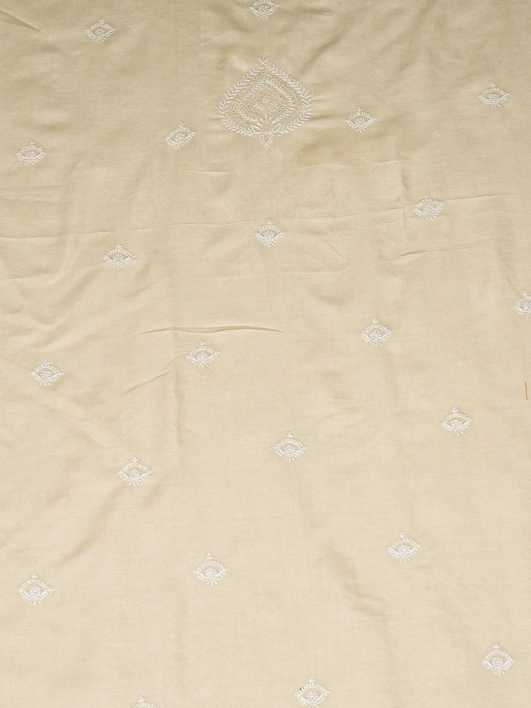 Ada Hand Embroidered Fawn Moonga Silk Lucknowi Chikankari Unstitched Men's Kurta 01A938775