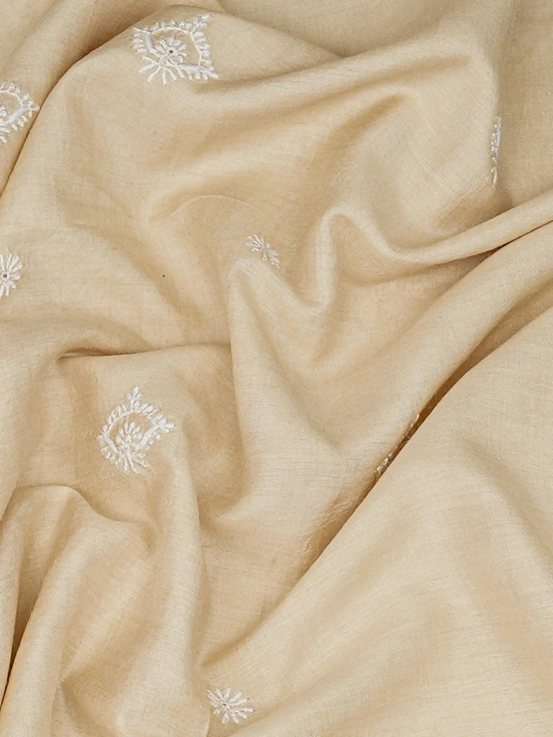 Ada Hand Embroidered Fawn Moonga Silk Lucknowi Chikankari Unstitched Men's Kurta 01A938775