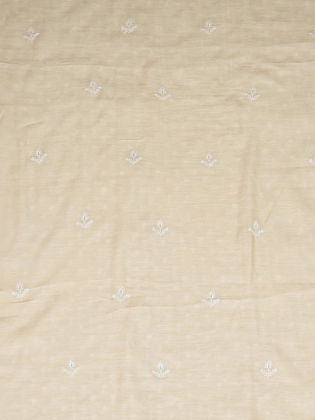 Ada Hand Embroidered Fawn Moonga Silk Lucknowi Chikankari Unstitched Men's Kurta 01A916955