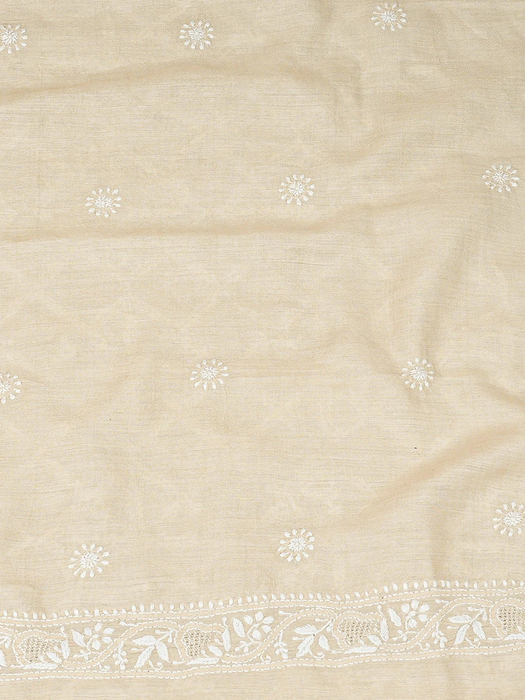 Ada Hand Embroidered Fawn Moonga Silk Lucknowi Chikankari Unstitched Men's Kurta 01A916954