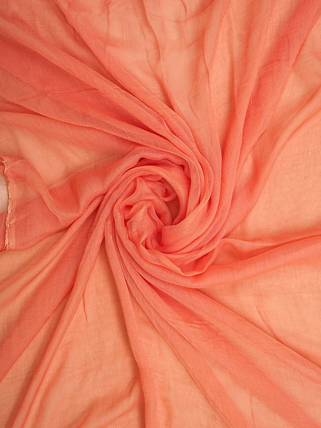 Ada Hand Embroidered Coral Glow Chanderi Lucknowi Chikankari Unstitched Suit Piece 01A932501