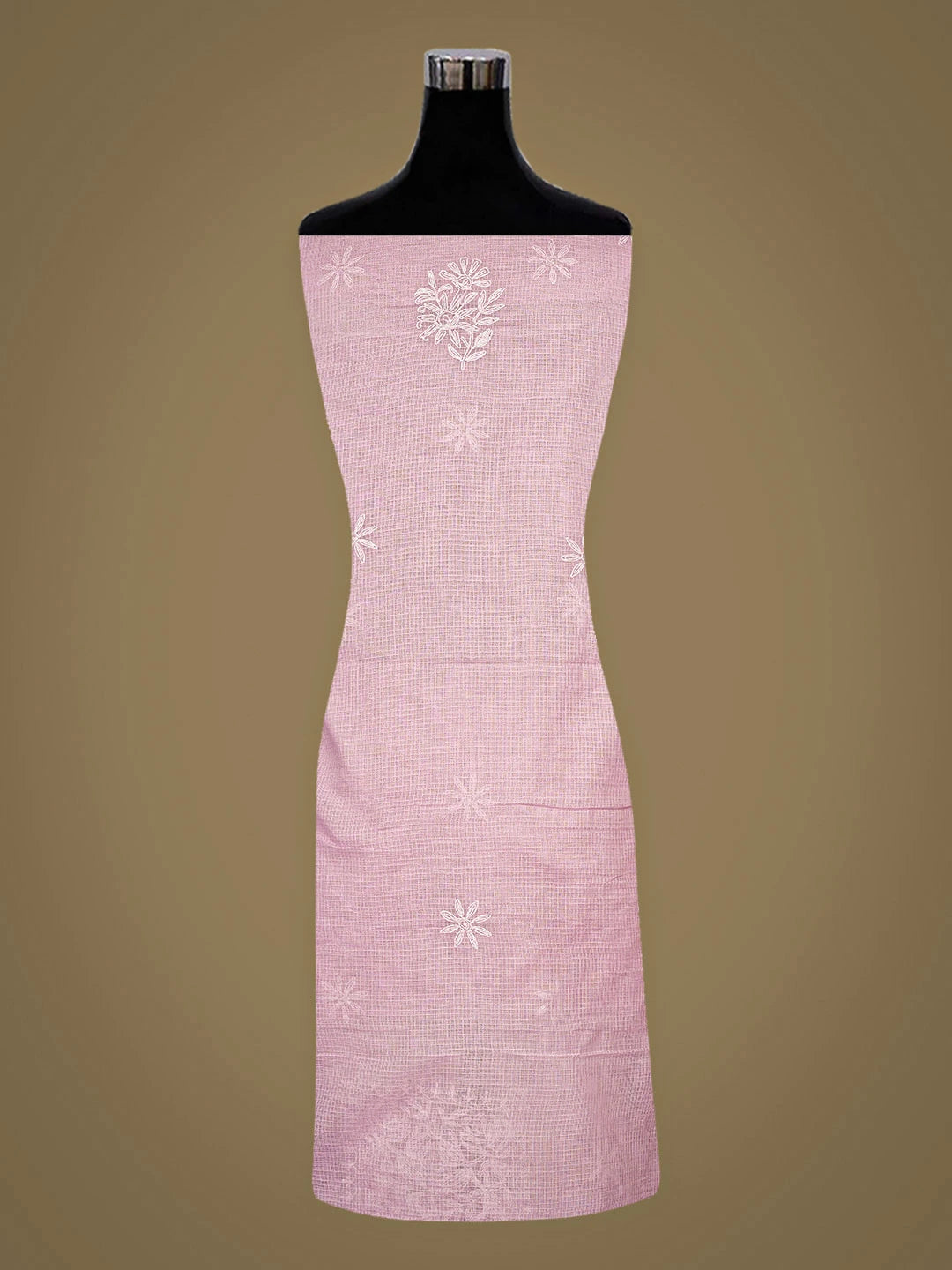 Ada Hand Embroidered PInk Kota Lucknowi Chikankari Unstitched Kurta 01A838016