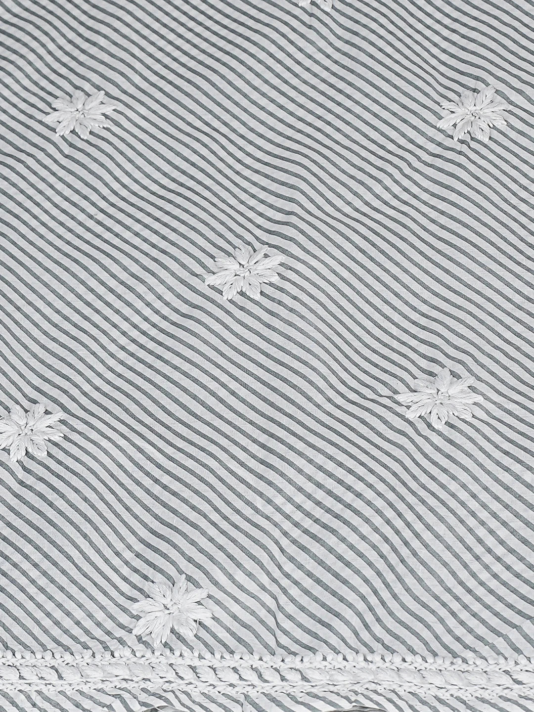 Ada Hand Embroidered Grey Cotton Lucknowi Chikankari Unstitched Kurta 01A893321