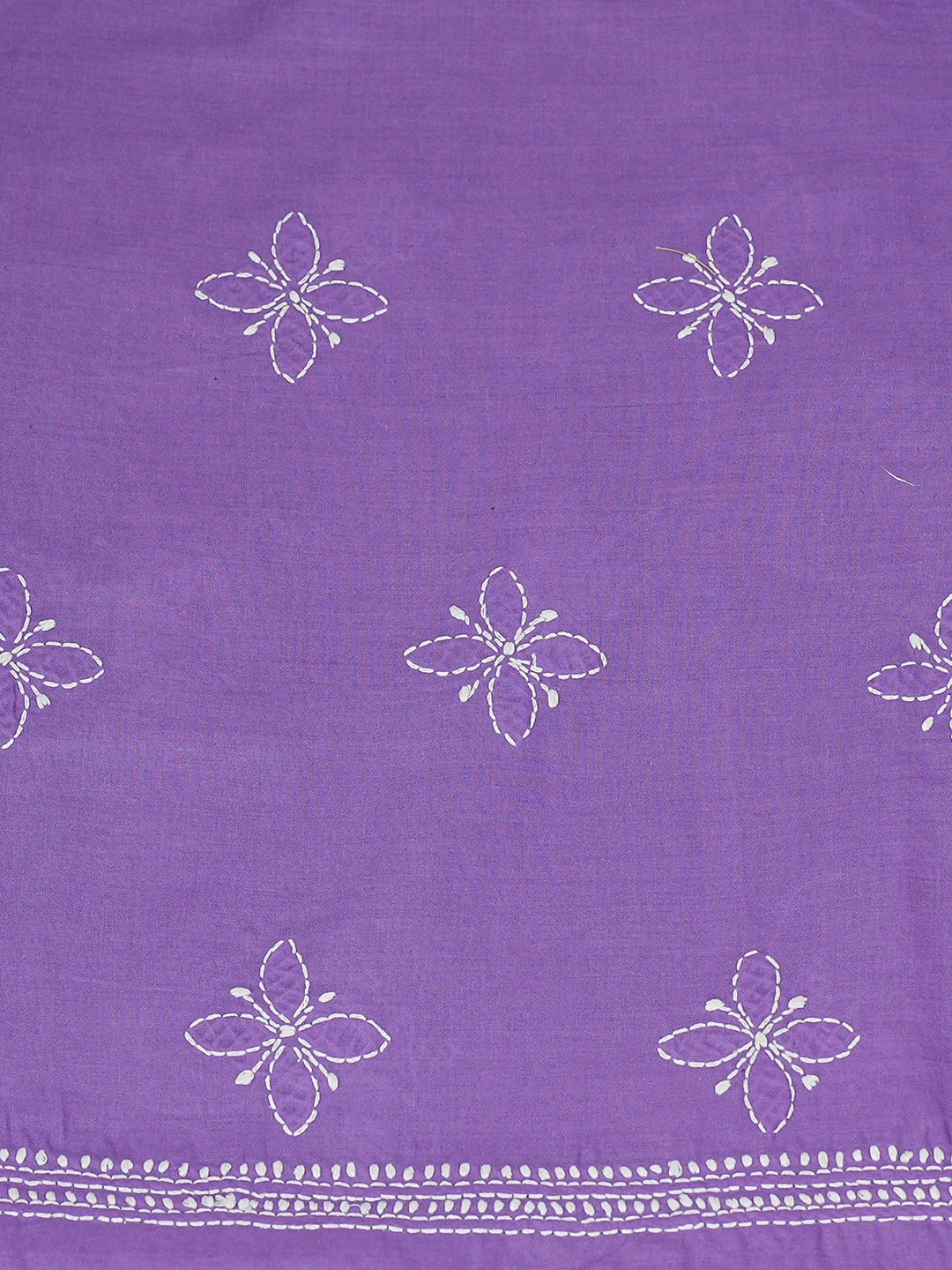 Ada Hand Embroidered Lavender Purple Cotton Lucknowi Chikankari Unstitched Kurta 01A917893