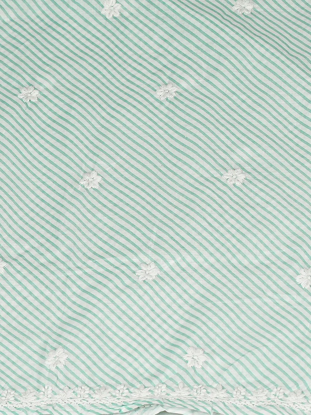 Ada Hand Embroidered Sea Green Cotton Lucknowi Chikankari Unstitched Kurta 01A893447