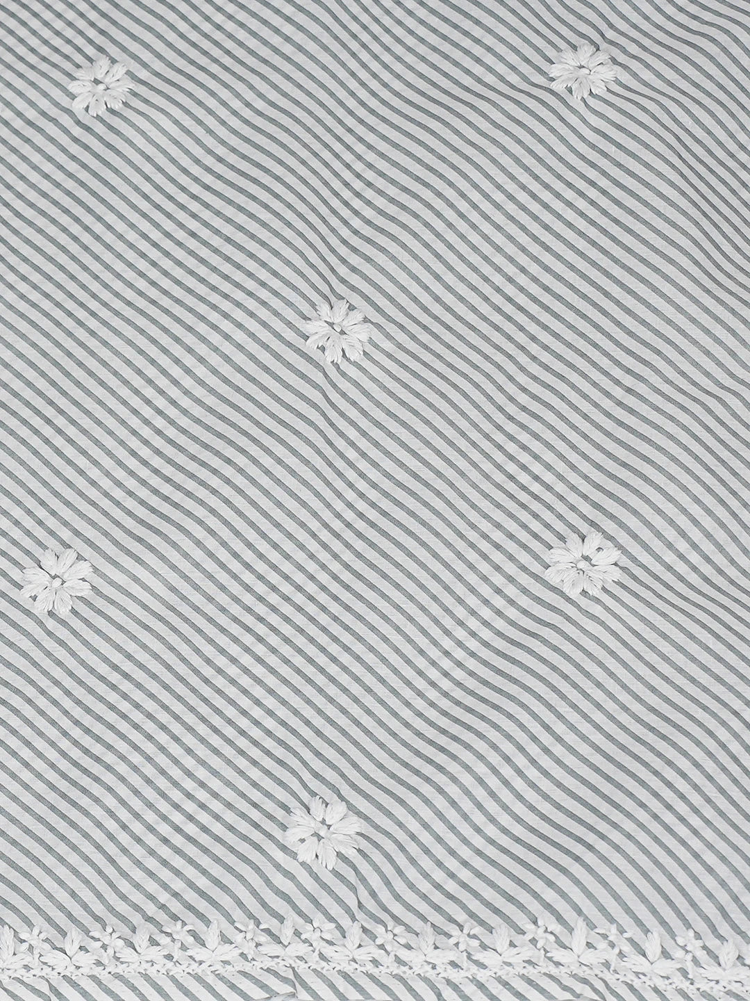 Ada Hand Embroidered Grey Cotton Lucknowi Chikankari Unstitched Kurta 01A893319