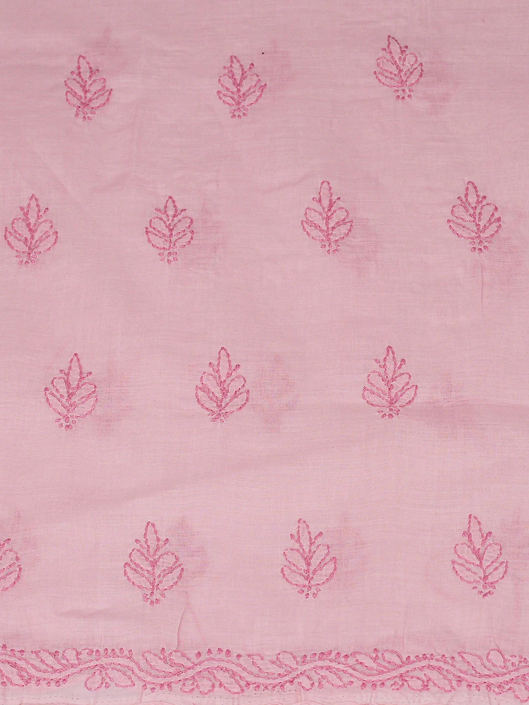 Ada Hand Embroidered Dusty Pink Cotton Lucknowi Chikankari Unstitched Kurta 01A916524