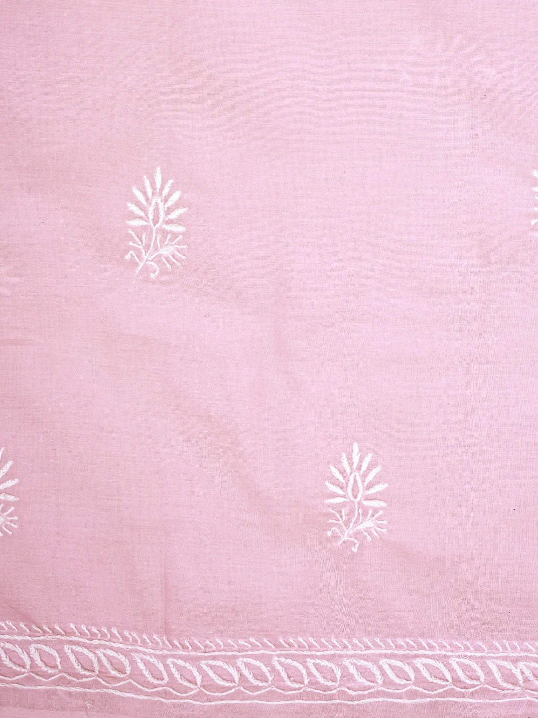 Ada Hand Embroidered Pink Cotton Lucknowi Chikankari Unstitched Suit Piece 01A773686