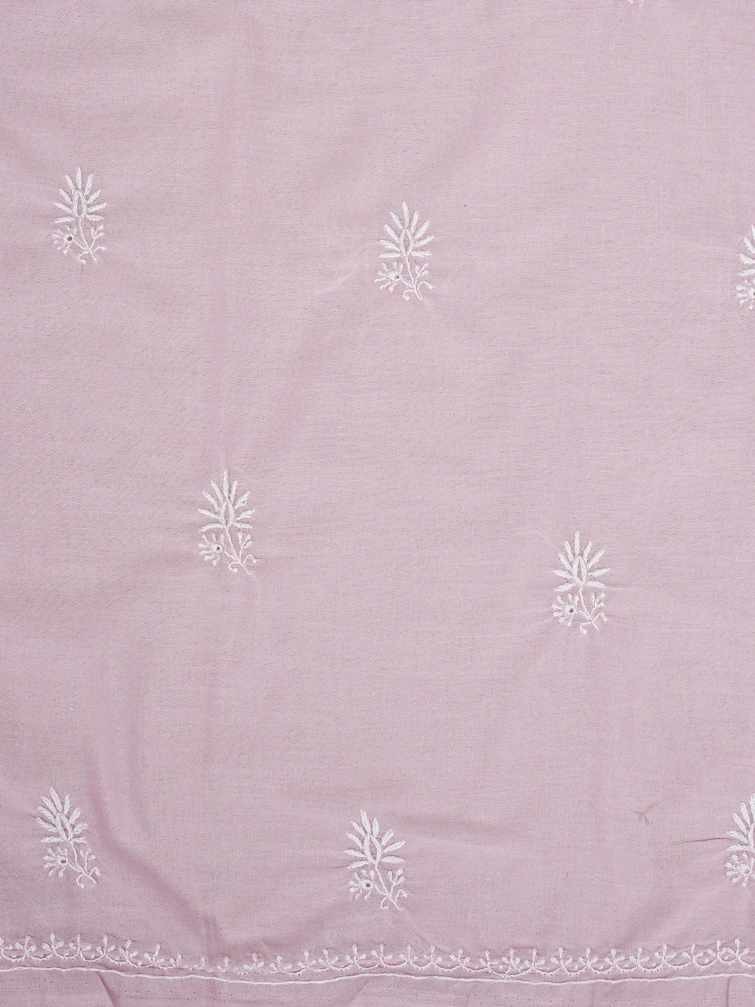 Ada Hand Embroidered Dusty Pink Cotton Lucknowi Chikankari Unstitched Suit Piece 01A773524