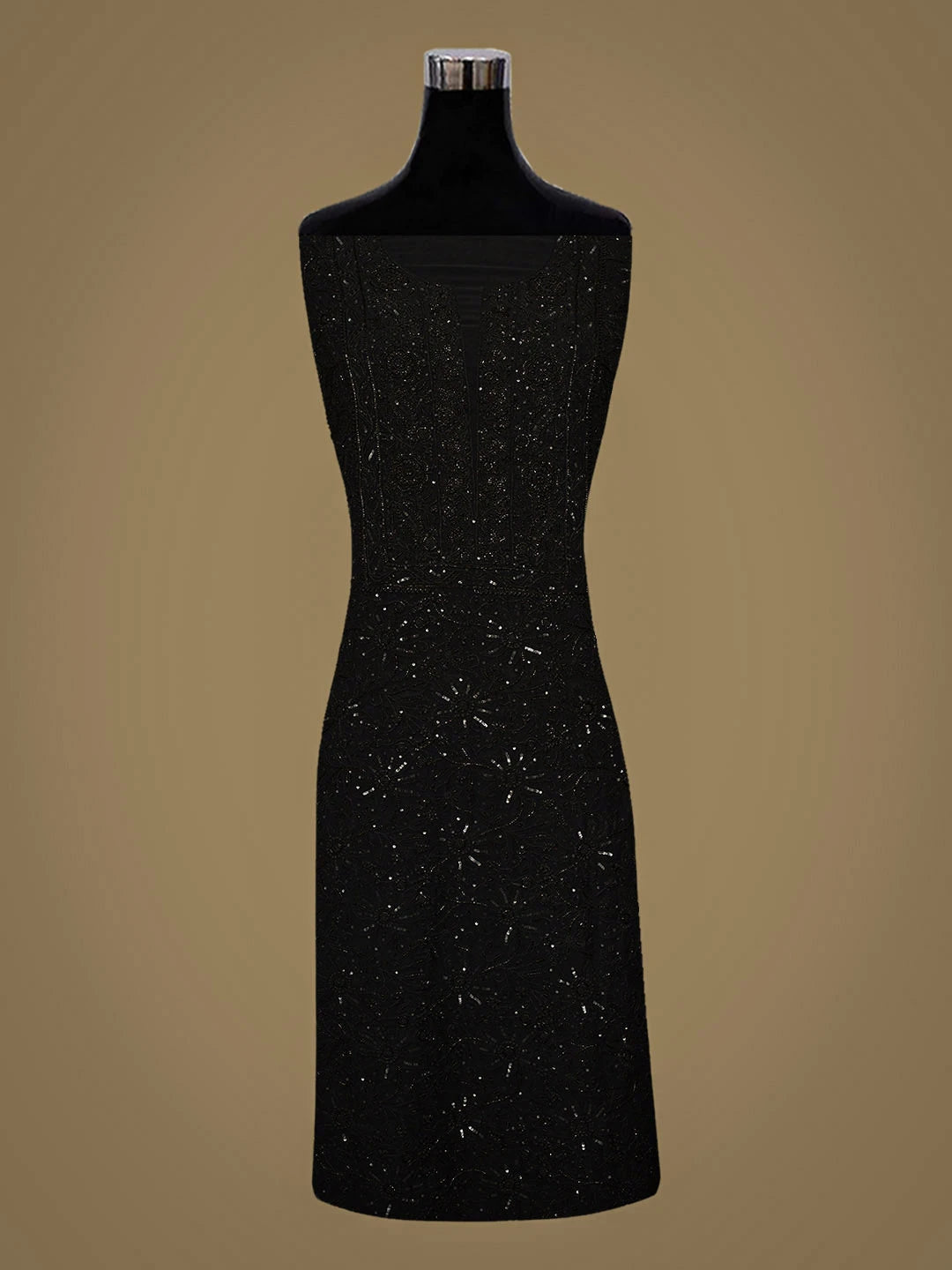 Ada Hand Embroidered Black Viscose Georgette Lucknowi Chikankari Unstitched Kurta Dupatta Set With Cutdana Work A622137
