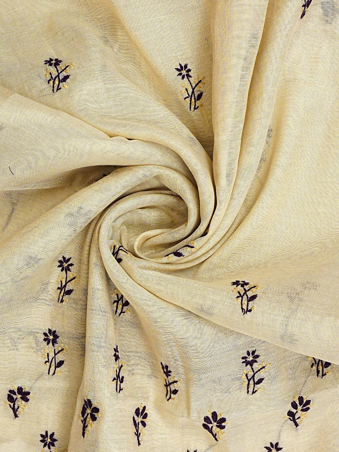 Ada Hand Embroidered Purple Chanderi Lucknowi Chikankari Unstitched Kurta Dupatta Set 01A945668