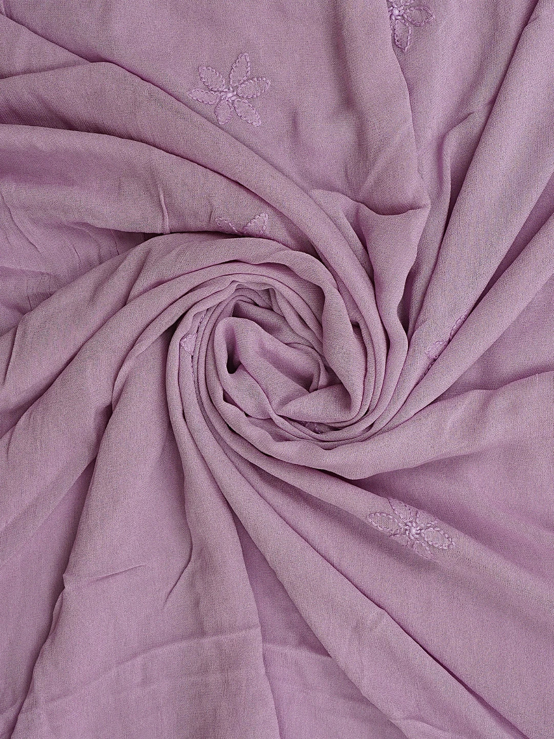 Ada Hand Embroidered Opera Mauve Viscose Georgette Lucknowi Chikankari Unstitched Kurta Dupatta Set 01A747508
