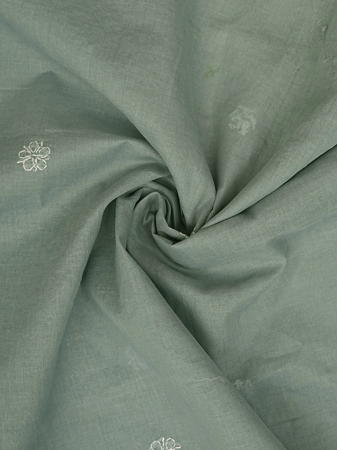 Ada Hand Embroidered Grey Cotton Lucknowi Chikankari Unstitched Suit Piece 01A854937