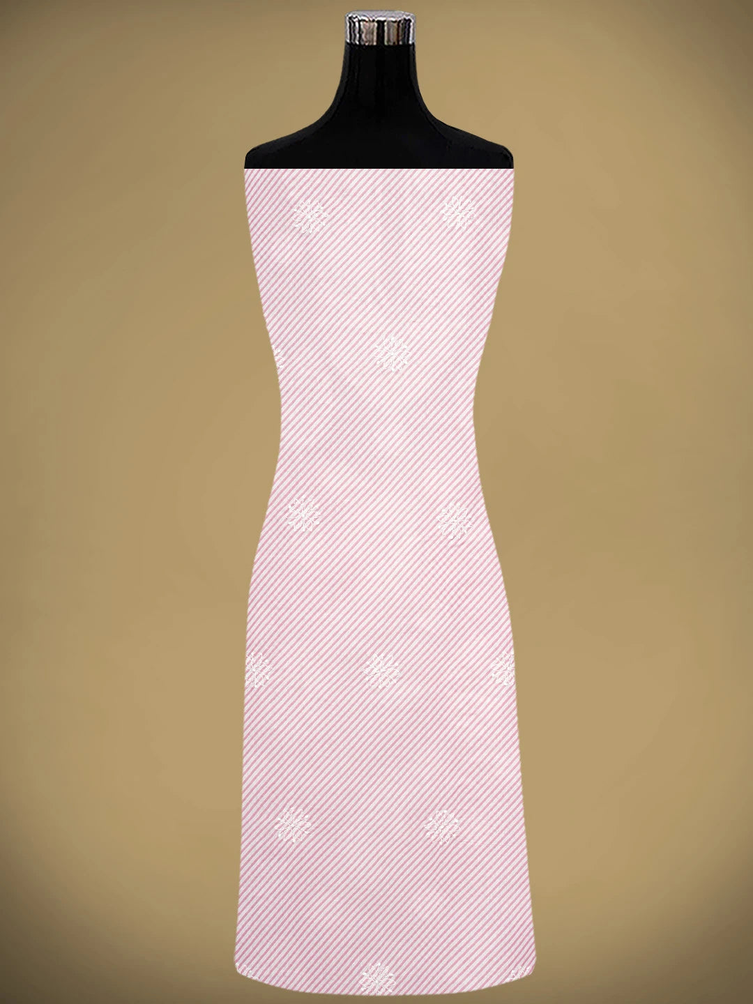 Ada Hand Embroidered Pink Cotton Lucknowi Chikankari Unstitched Suit Piece 01A948995