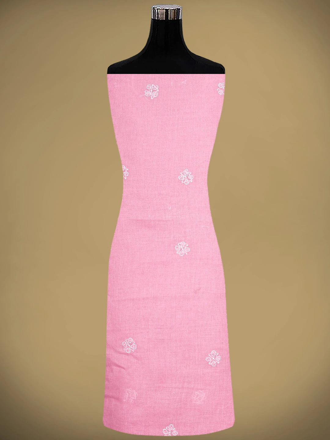 Ada Hand Embroidered Dark Pink Cotton Lucknowi Chikankari Unstitched Suit Piece 01A854946