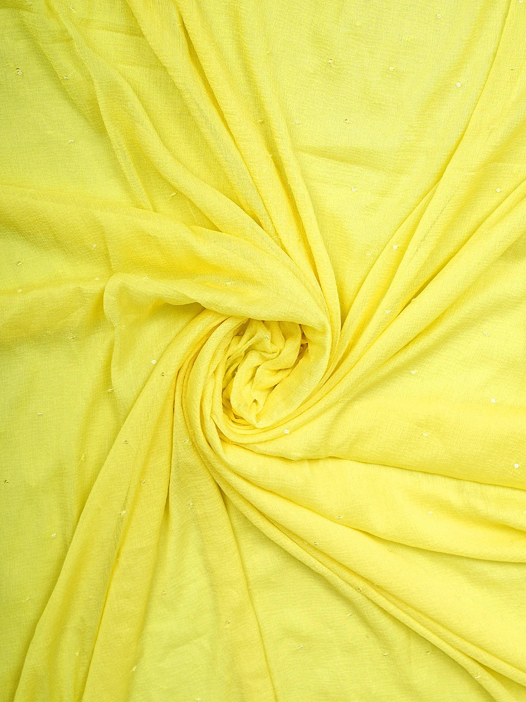 Ada Hand Embroidered Lemon Muslin Lucknowi Chikankari Unstitched Suit Piece With Zari Work 01A795829