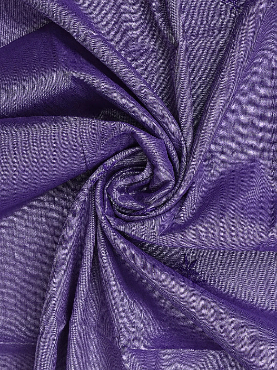 Ada Hand Embroidered Purple Tissue Lucknowi Chikankari Unstitched Kurta Dupatta Set 01A946081