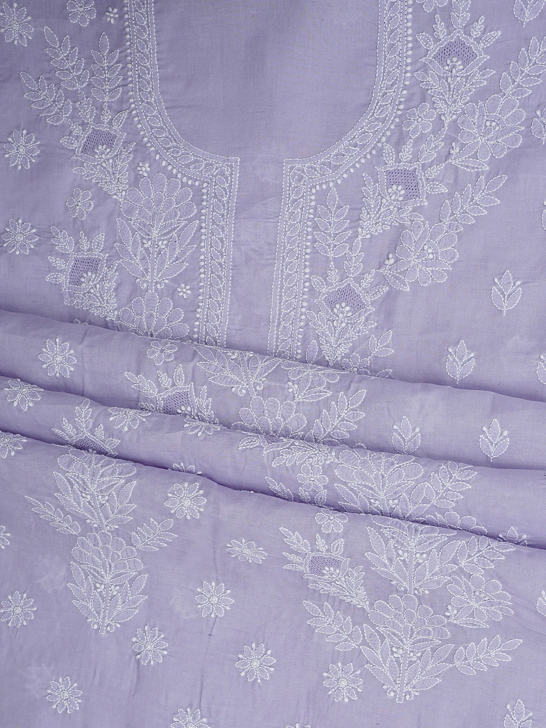 Ada Hand Embroidered Mauve Cotton Lucknowi Chikankari Unstitched Suit Piece 01A954458