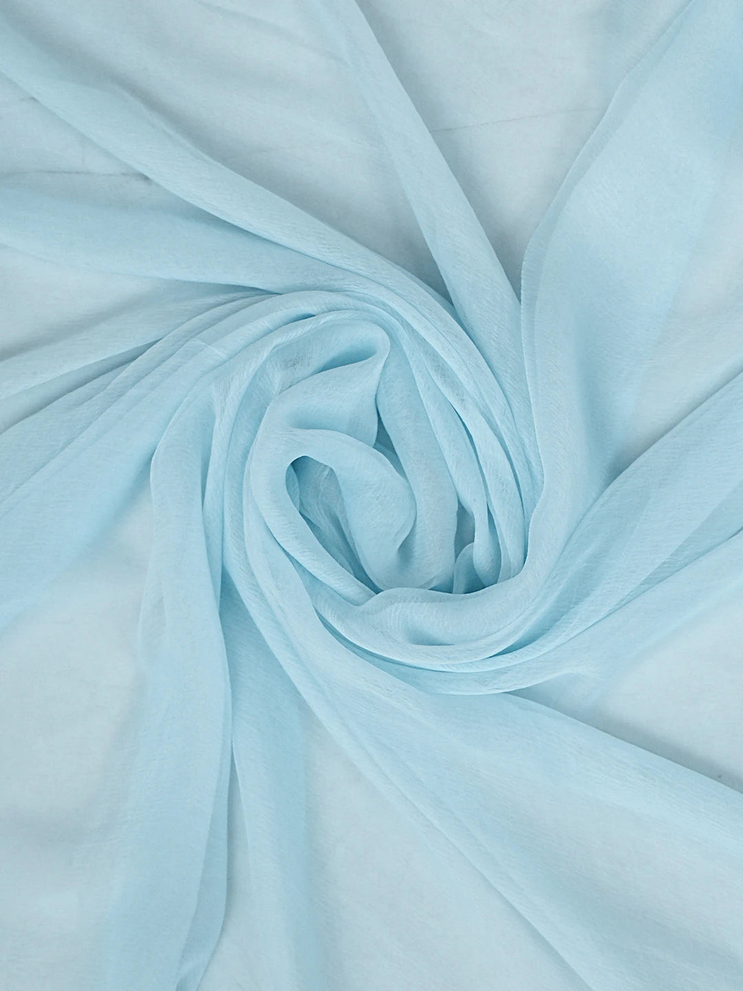 Ada Hand Embroidered Sky Blue Cotton Lucknowi Chikankari Unstitched Suit Piece 01A954442