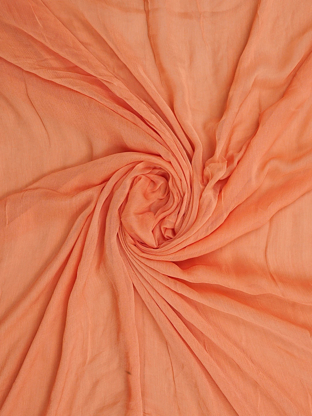 Ada Hand Embroidered Peach Orange Cotton Lucknowi Chikankari Unstitched Suit Piece 01A821100
