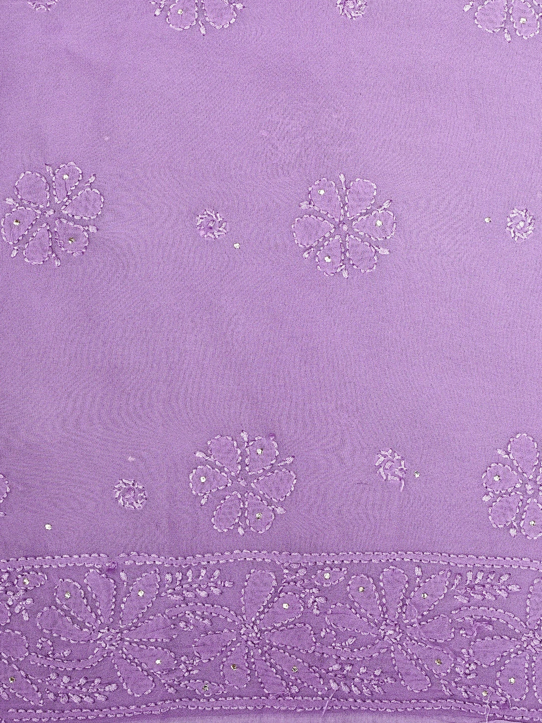 Ada Hand Embroidered Mauve Viscose Georgette Lucknowi Chikankari Unstitched Kurta Dupatta Set With Muqaish Work 01A944718