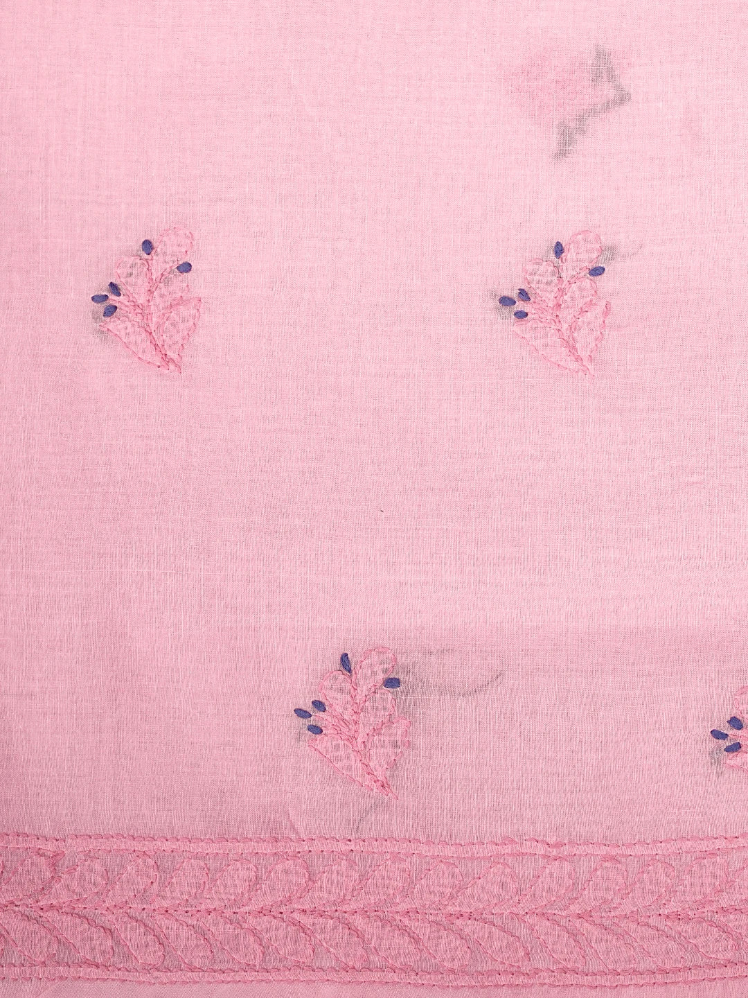 Ada Hand Embroidered Pink Cotton Lucknowi Chikankari Unstitched Suit Piece 01A959015