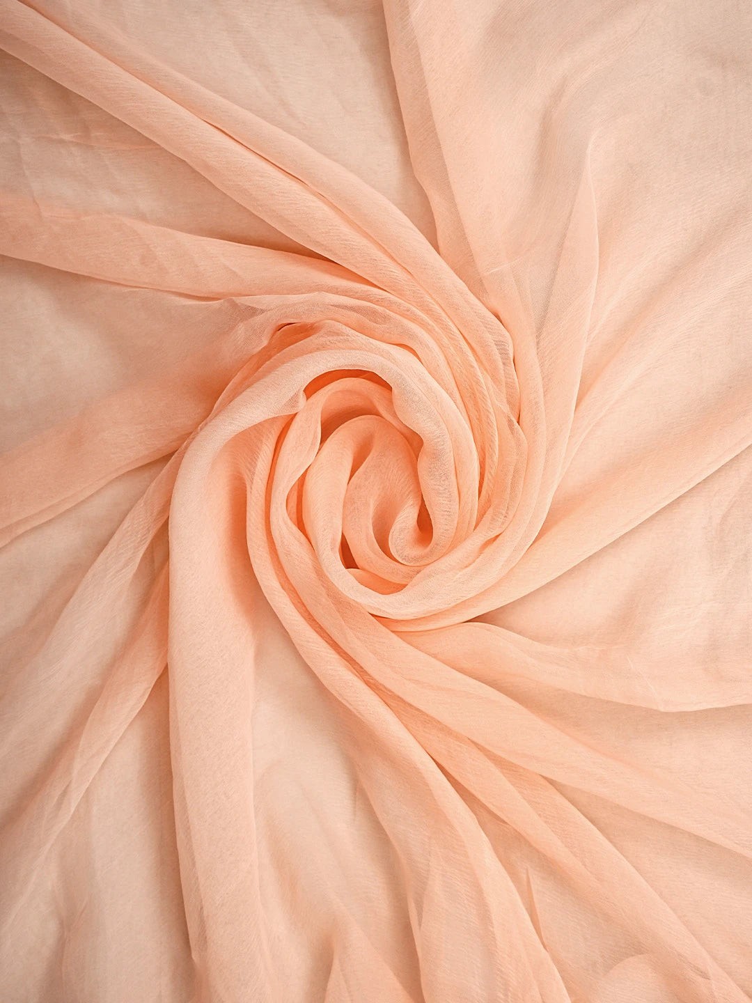 Ada Hand Embroidered Peach Muslin Lucknowi Chikankari Unstitched Suit Piece 01A855628