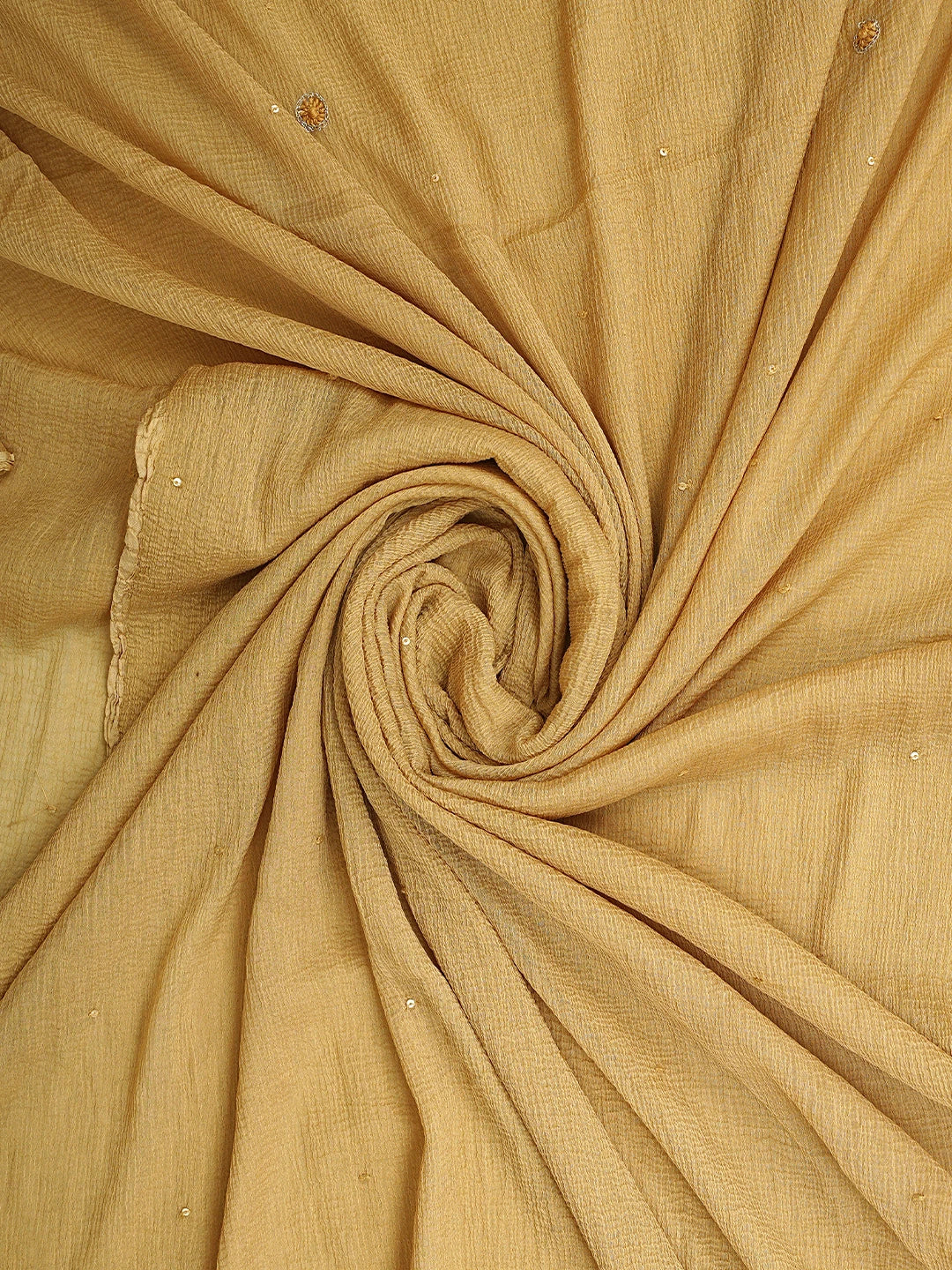 Ada Hand Embroidered Sunlit Clay Brown Muslin Lucknowi Chikankari Unstitched Suit Piece with Zari Work 01A796111