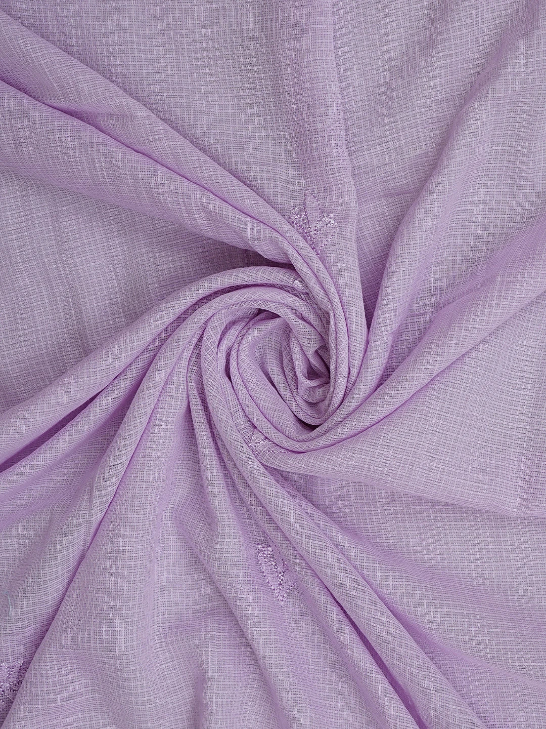 Ada Hand Embroidered Mauve Kota Lucknowi Chikankari Semi-stitched Kurta Dupatta Set 01A919677