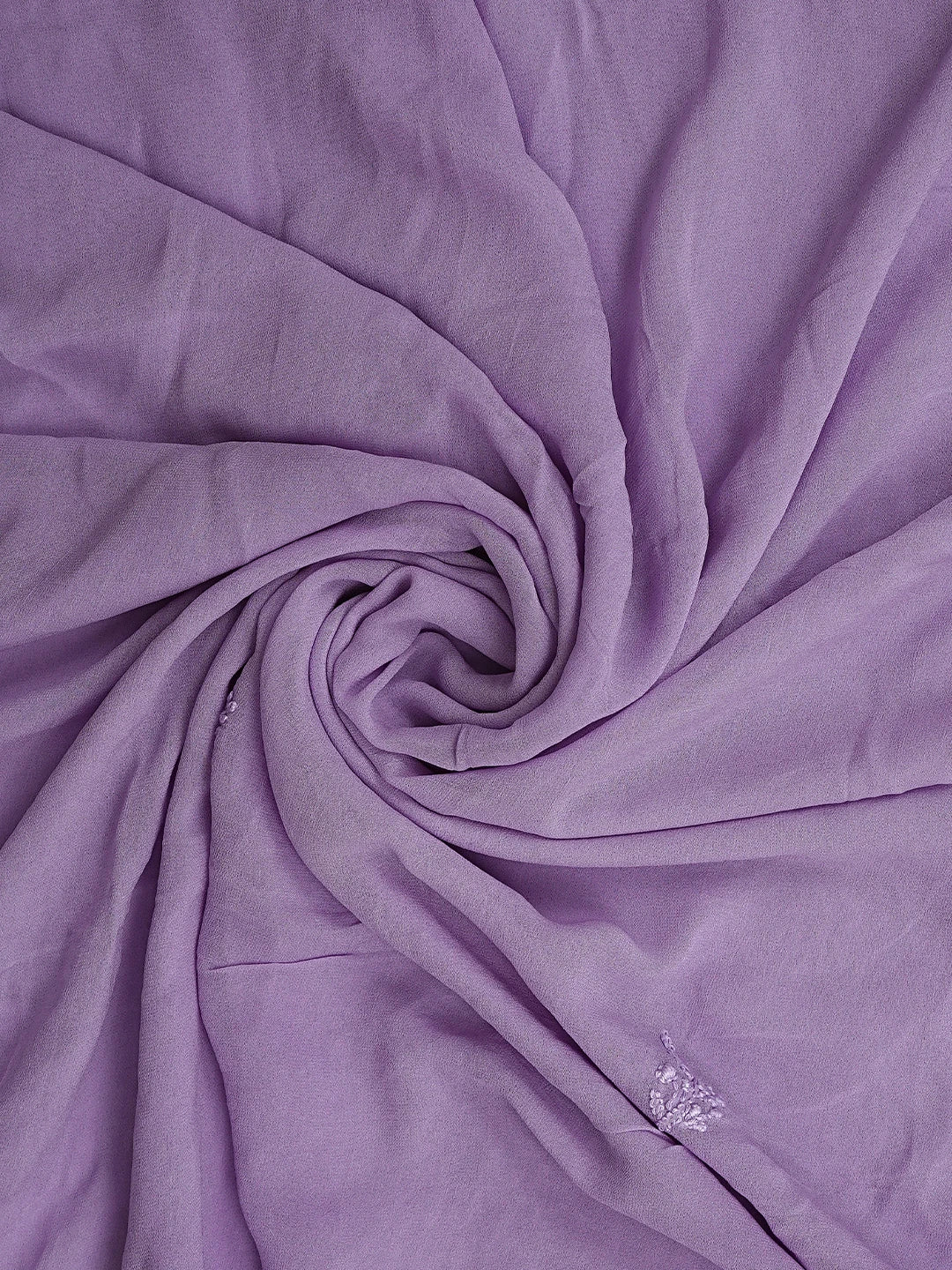 Ada Hand Embroidered Lavender Viscose Georgette Lucknowi Chikankari Unstitched Kurta Dupatta Set 01A810424