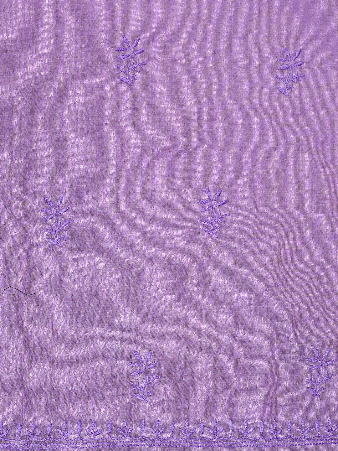 Ada Hand Embroidered Lavender Tissue Lucknowi Chikankari Unstitched Kurta Dupatta Set 01A946088