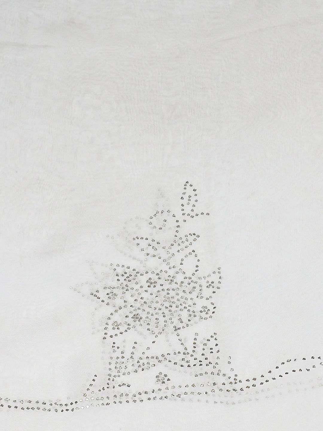 Ada Hand Embroidered White Organza Unstitched Kurta With Muqaish/Mukaish Work 01A202900