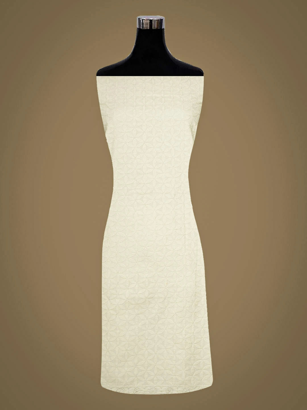 Ada Hand Embroidered Cream Cotton lucknowi Chikankari Unstitched Kurta A313979
