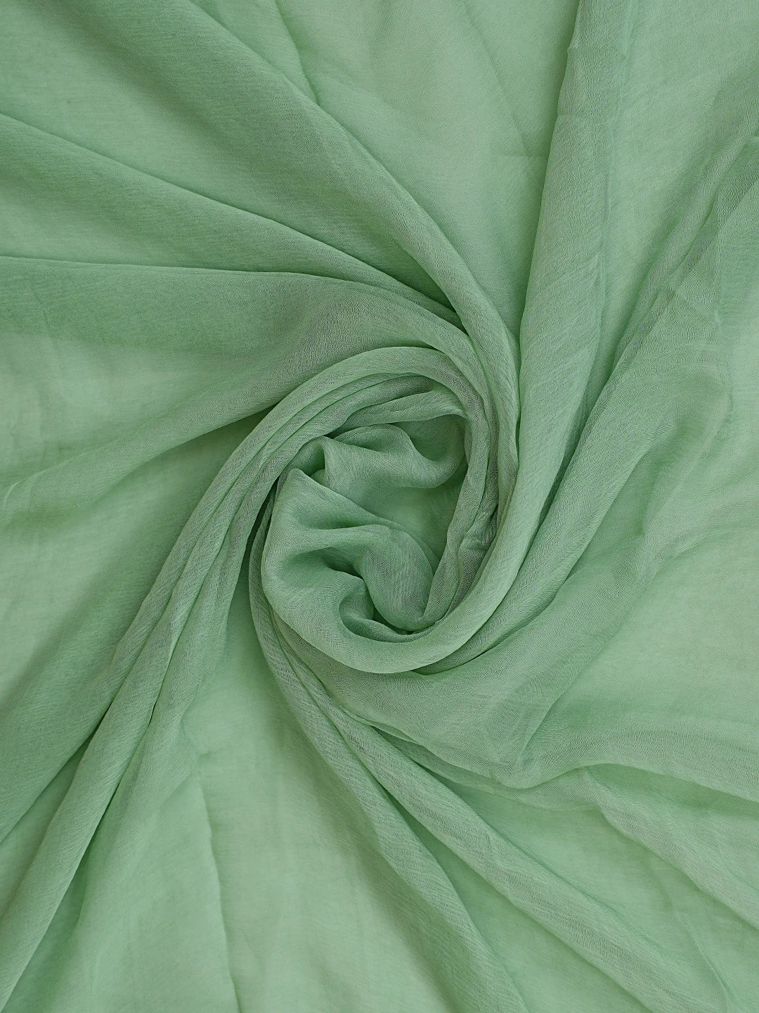 Ada Hand Embroidered Fern Green Tusser Silk Lucknowi Chikankari Unstitched Suit Piece 01A663098