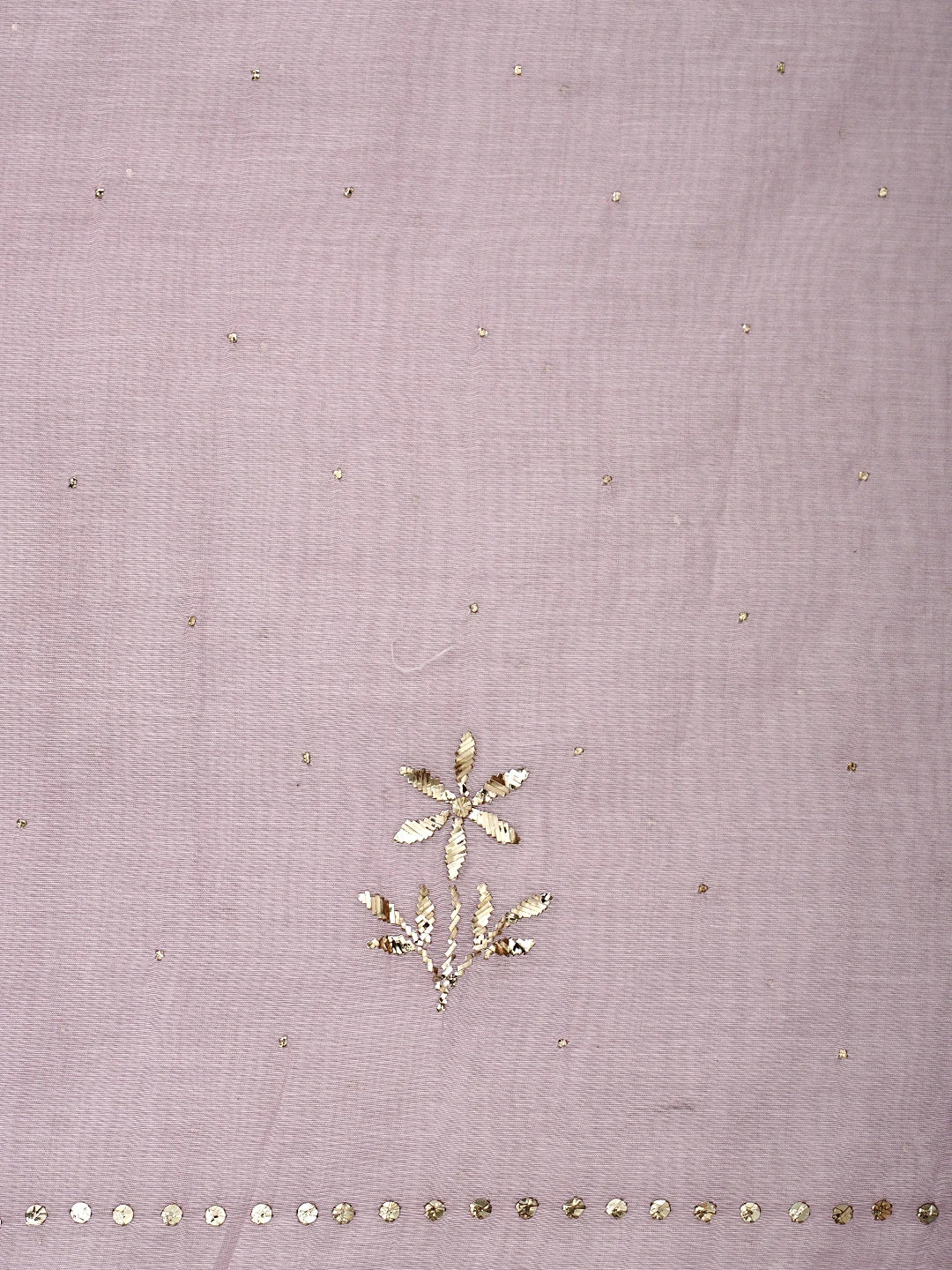 Ada Hand Embroidered Lavender Chanderi Unstitched Kurta Dupatta Set With Mukaish Work 01A911290